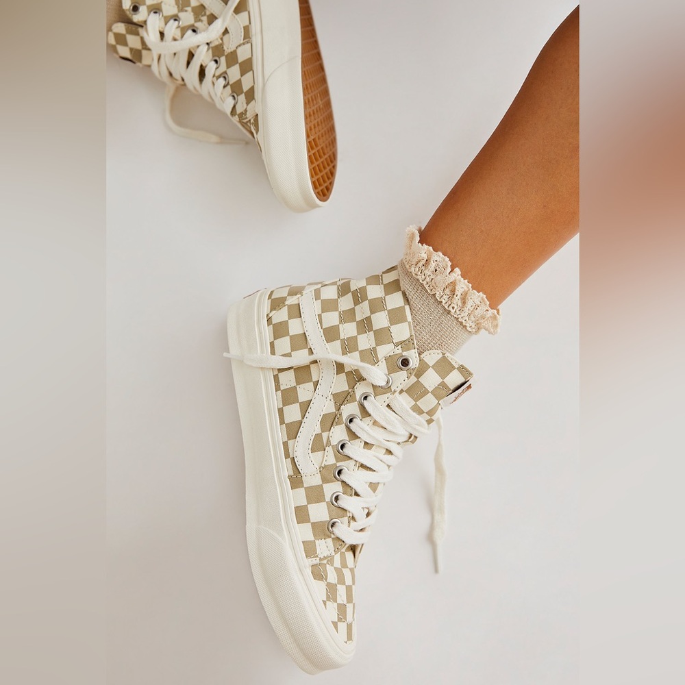 Vans Sk8-Hi Eco Theory Checkerboard High Top Sneakers Women's size 5.5
